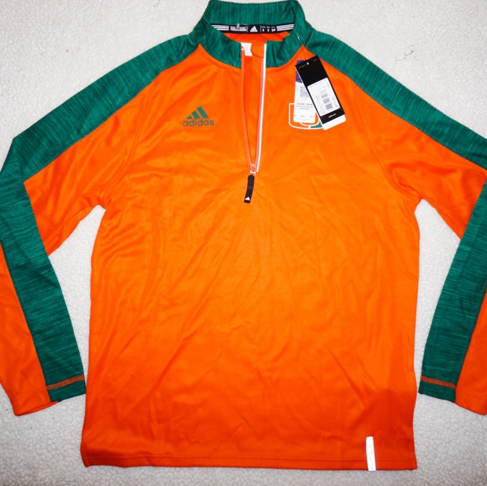 Adidas Climalite Miami Hurricanes Jacket 